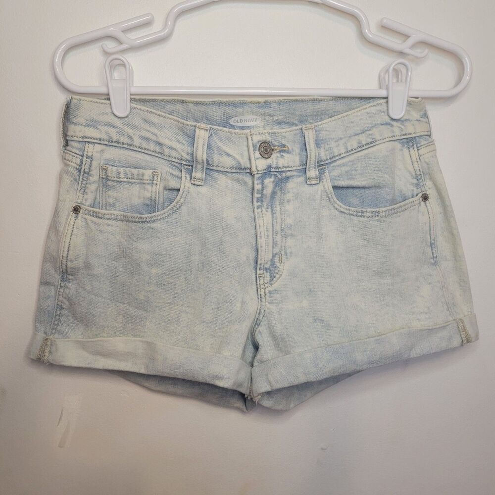 Old‎ Navy Women’s Size 4 Boyfriend Denim Shorts Light Wash Cuffed Cotton Spandex